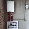 Установка газового двухконтурного котла турбированого.