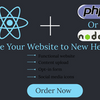 Створю швидкий, функціональний React-сайт з Node js/PHP