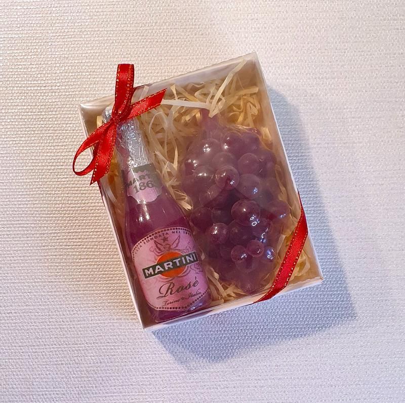Подарунковий набір сувенірного мила "Мартіні з виноградом"