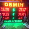 Табло "Обмен валют" 640*960 мм двухстороннее